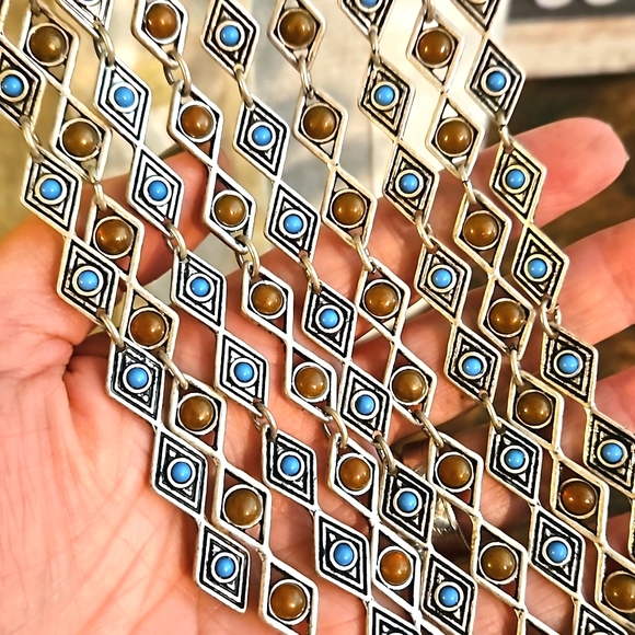 Premier Designs statement necklace multi strand tussle southwestern reversible - Picture 5 of 8